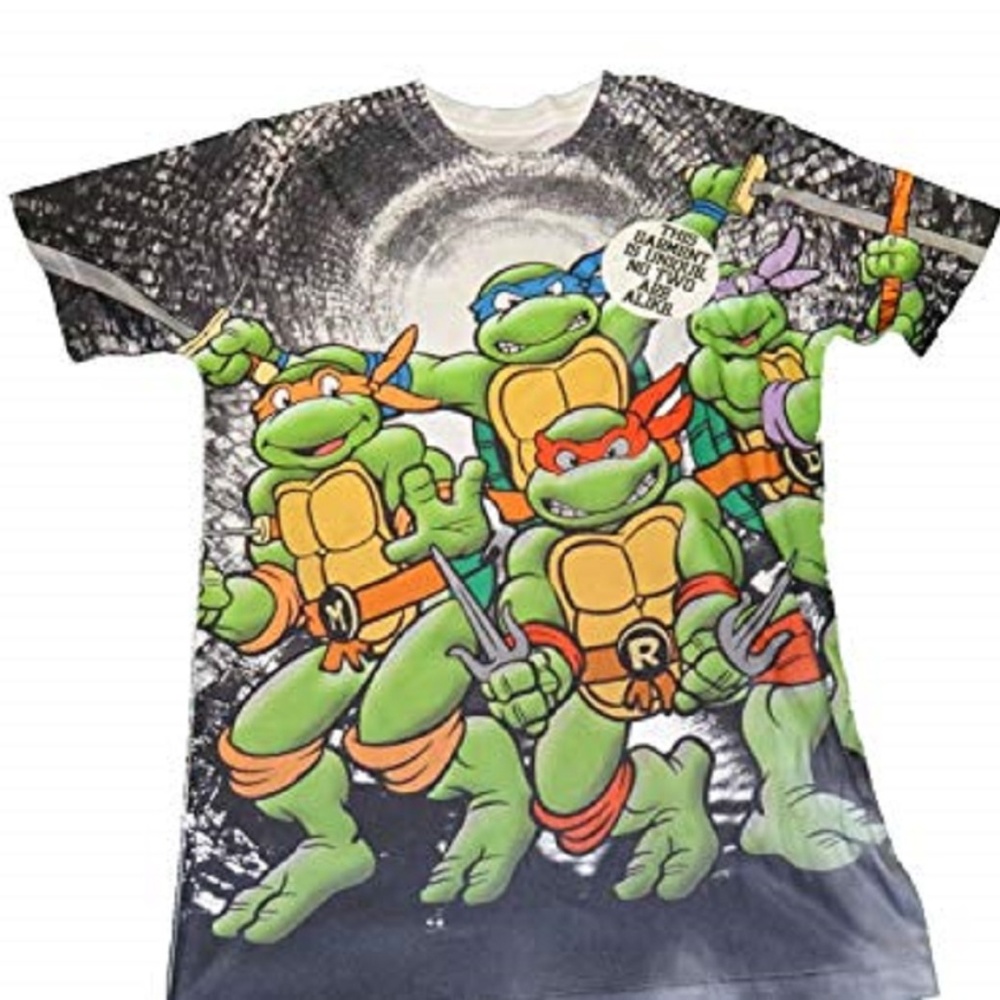 TMNT TURTLES MEN SUBLIMATED GRAPHIC TEE NEW